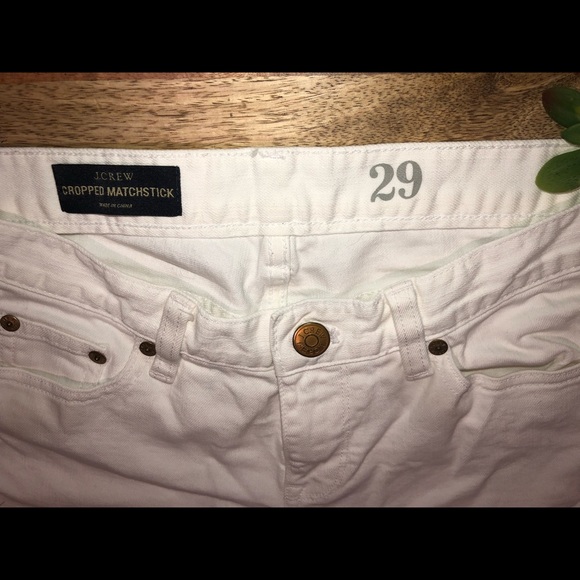 J. Crew White Cropped Matchstick Skinny Jeans - Picture 4 of 5